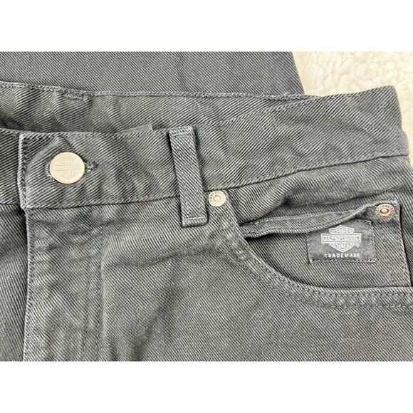Harley-Davidson High Rise Straight Leg Jeans - Black Denim - size 12R - J - Picture 6 of 10